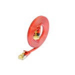 Slim Wirewin patch cable: U/FTP, 7.0m, red, Cat.6A, PVC, Klinke nicht brechbar,1.85x6mm