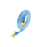 Slim Wirewin Patchkabel: U/FTP, 10cm, blau, Cat.6A, PVC, Klinke nicht brechbar,1.85x6mm