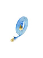 Slim Wirewin patch cable: U/FTP, 50cm, blue, Cat.6A, PVC, Klinke nicht brechbar,1.85x6mm