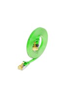 SLIM Câble patch slim Cat 6A, U/FTP, 7 m, Vert