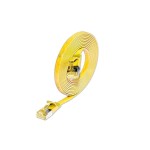 Slim Wirewin Patchkabel: U/FTP, 50cm, gelb, Cat.6A, PVC, Klinke nicht brechbar,1.85x6mm
