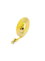 Slim Wirewin patch cable: U/FTP, 3.0m, yellow, Cat.6A, PVC, Klinke nicht brechbar,1.85x6mm