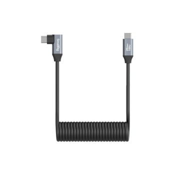 SmallRig USB-C Coiled Data Cable, Straight to Angled SmallRig USB-C Coiled Data Cable, Straight to Angled
