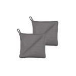 Södahl Topflappen Soft Grey 2er Set, 20x20cm, grau, 100% Baumwolle