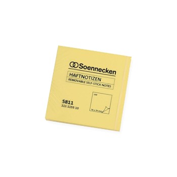 Soennecken Haftnotiz 75 x 75 mm, 100 Blatt, yellow, Pack à 12x100 Blätter