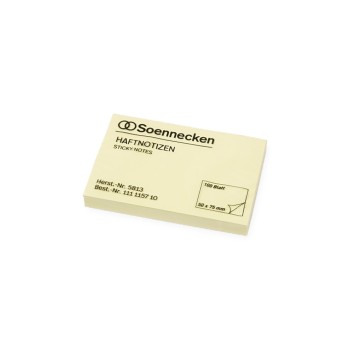 Soennecken Haftnotiz 75 x 50 mm, 100 Blatt, yellow, Pack à 12x100 Blätter