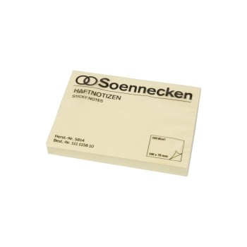 Soennecken Haftnotiz 100 x 75 mm, 100 Blatt, yellow, Pack à 12