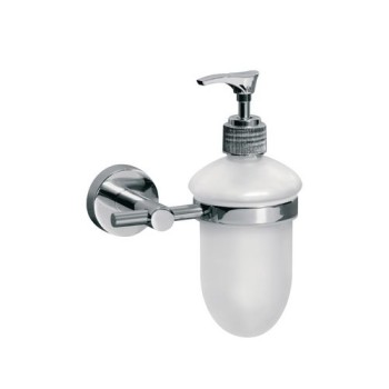 Sofia Distributeur de savon mural 300 ml, blanc, argent Sofia Distributeur de savon mural 300 ml, blanc, argent