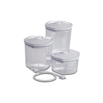 Solis Vakuumierbehälter sechseckig, 3er Set (700 ml, 1400 ml and 2000 ml)