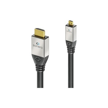 Sonero HDMI auf Microi HDMI cable, 2.00m, High Speed, 4K UHD, HDR, 18Gbps Sonero HDMI auf Microi HDMI cable, 2.00m, High Speed, 4K UHD, HDR, 18Gbps