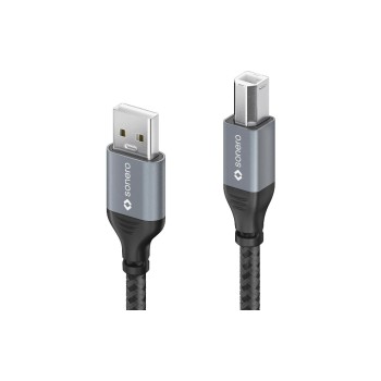 Sonero USB-A - USB-B Kabel, 1.5m, Nylon Mantel, USB 2.0, 480Mbps Sonero USB-A - USB-B Kabel, 1.5m, Nylon Mantel, USB 2.0, 480Mbps