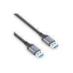 Sonero USB-A - USB-A cable, 2.0m, Nylon Mantel, USB 3.0, 5Gbps