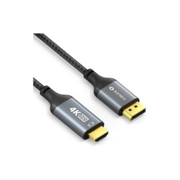 Sonero 4K Displayport -> HDMI cable, 2.0m, Nylon Mantel, 4K/60Hz Sonero 4K Displayport -> HDMI cable, 2.0m, Nylon Mantel, 4K/60Hz