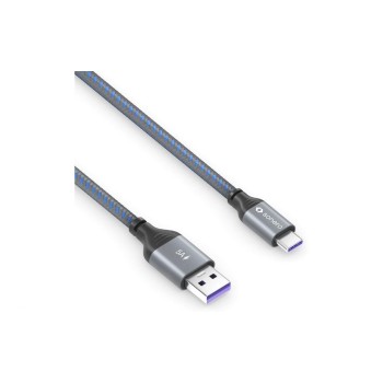 Sonero USB-C - USB-A Ladekabel, 100W, 2.0m, Nylon Mantel, USB 2.0, 480Mbps Sonero USB-C - USB-A Ladekabel, 100W, 2.0m, Nylon Mantel, USB 2.0, 480Mbps