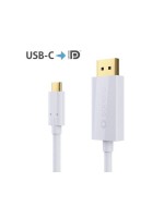 Sonero USB-C - Displayport Kabel, 1m, Weiss, Auflösung bis 3820 x 2160 @ 60 Hz