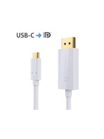 Sonero USB-C - Displayport cable, 1.5m, Weiss, Auflösung bis 3820 x 2160 @ 60 Hz