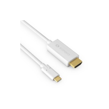 Sonero USB-C - HDMI cable, 1.5m, Weiss, Auflösung bis 3820 x 2160 @ 60 Hz Sonero USB-C - HDMI cable, 1.5m, Weiss, Auflösung bis 3820 x 2160 @ 60 Hz