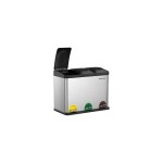 Songmics Treteimer, silver-black , 60.5x40.5x48.5 cm (BxTxH), Stahl