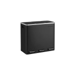 Songmics Poubelle à pédale 3 x 18 L, noir