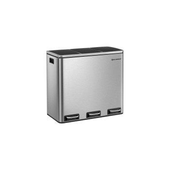 Songmics Treteimer, silver, 61x34x55.5 cm (BxTxH), Stahl