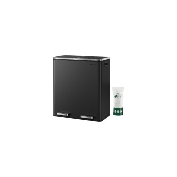 Songmics Poubelle à pédale 2 x 30 L, noir Songmics Poubelle à pédale 2 x 30 L, noir