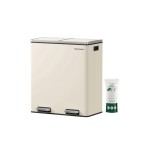 Songmics Poubelle 60 l, Edelweiss