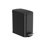 Songmics Treteimer 5 Liter, black , 29x14.5x29.5 cm, Stahl, Kunststoff