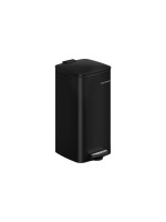 Songmics Treteimer 20 Liter, Schwarz, 28.5x34x54..4 cm, Stahl, Kunststoff