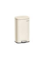 Songmics Treteimer 30 Liter, Sand, 28.5x34x54..4 cm, Stahl, Kunststoff