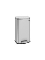 Songmics Treteimer silver-black , 34.8x29.7x63.3 cm (LxBxH), Stahl