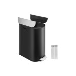 Songmics Poubelle 30 l, Noir