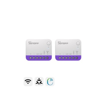 SONOFF Actionneur de volet roulant miniature MINI-RBS WLAN montage encastré pack de 2