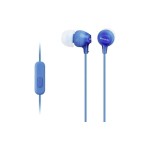 Sony Kopfhörer MDREX15APLI, bleu, In-Ear, In-Line-Fernbedienung