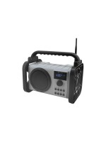 Soundmaster DAB80SG, DAB+ Baustellenradio,, DAB+/UKW Digitalradio, Li-Ion Akku, grau