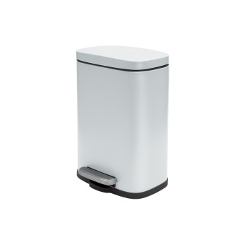 Spirella Treteimer POUBELLE AKIRA 12L BLANC, 28 x 19.3 x 37.9