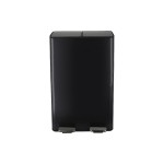spirella Poubelle à pédale Aliya Matt 2 x 30 l, Noir