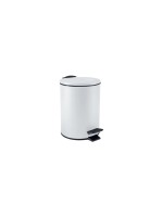 spirella Poubelle à pédale Adelar 3 litres, Blanc mat