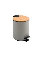 Spirella Treteimer Adonis 5L, Taupe, Stahl/Bambus