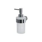 spirella Distributeur de savon Milo 200 ml, Argenté/Blanc