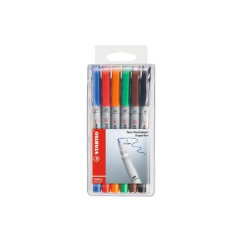 STABILO Feutre pour transparent Stylo à bille universel S 6 pièces Multicolore STABILO Feutre pour transparent Stylo à bille universel S 6 pièces Multicolore