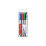 STABILO Feutre pour transparent Crayon de poche universel F 4 pièces Multicolore