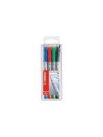 STABILO Feutre pour transparent Crayon de poche universel F 4 pièces Multicolore