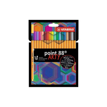 STABILO Fineliner Point 88 Arty Multicolore18 pièces STABILO Fineliner Point 88 Arty Multicolore18 pièces