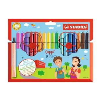 STABILO Feutres de coloriage Cappi, 18 pièces STABILO Feutres de coloriage Cappi, 18 pièces