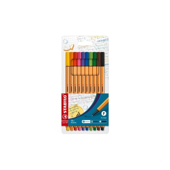 STABILO point 88 10er Etui, Farben: vert, rouge , bleu, noir, violett, STABILO point 88 10er Etui, Farben: vert, rouge , bleu, noir, violett,