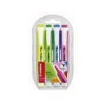 Stabilo swing cool Leuchtmarkierer 4er Etui, Farben: yellow, blue, green, pink;