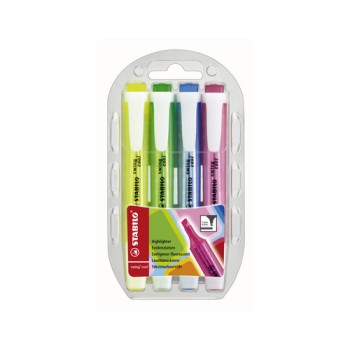 Stabilo swing cool Leuchtmarkierer 4er Etui, Farben: jaune, bleu, vert, pink; Stabilo swing cool Leuchtmarkierer 4er Etui, Farben: jaune, bleu, vert, pink;