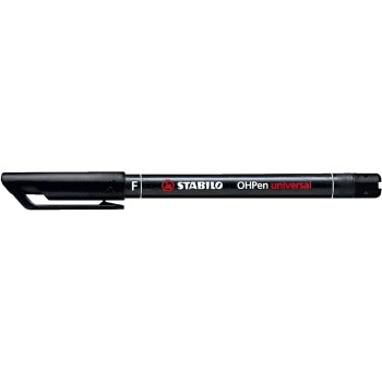 STABILO Feutre pour transparent OHPen universal F Permanent, Noir STABILO Feutre pour transparent OHPen universal F Permanent, Noir