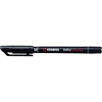 STABILO Feutre pour transparent OHPen universal M Permanent, Noir STABILO Feutre pour transparent OHPen universal M Permanent, Noir