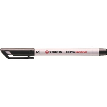STABILO Feutre pour transparent OHPen Universal NonPermanent M Noir, 10 pièces STABILO Feutre pour transparent OHPen Universal NonPermanent M Noir, 10 pièces